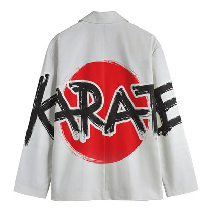 Karate Text Print Men's Blazer