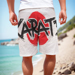 Karate Text Print Men's Cargo Shorts
