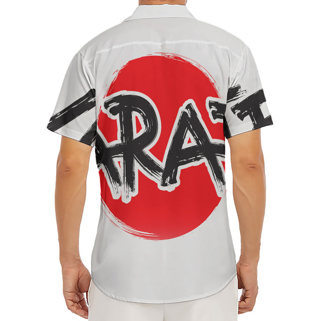 Karate Text Print Men's Deep V-Neck Shirt