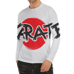 Karate Text Print Men's Long Sleeve Rash Guard