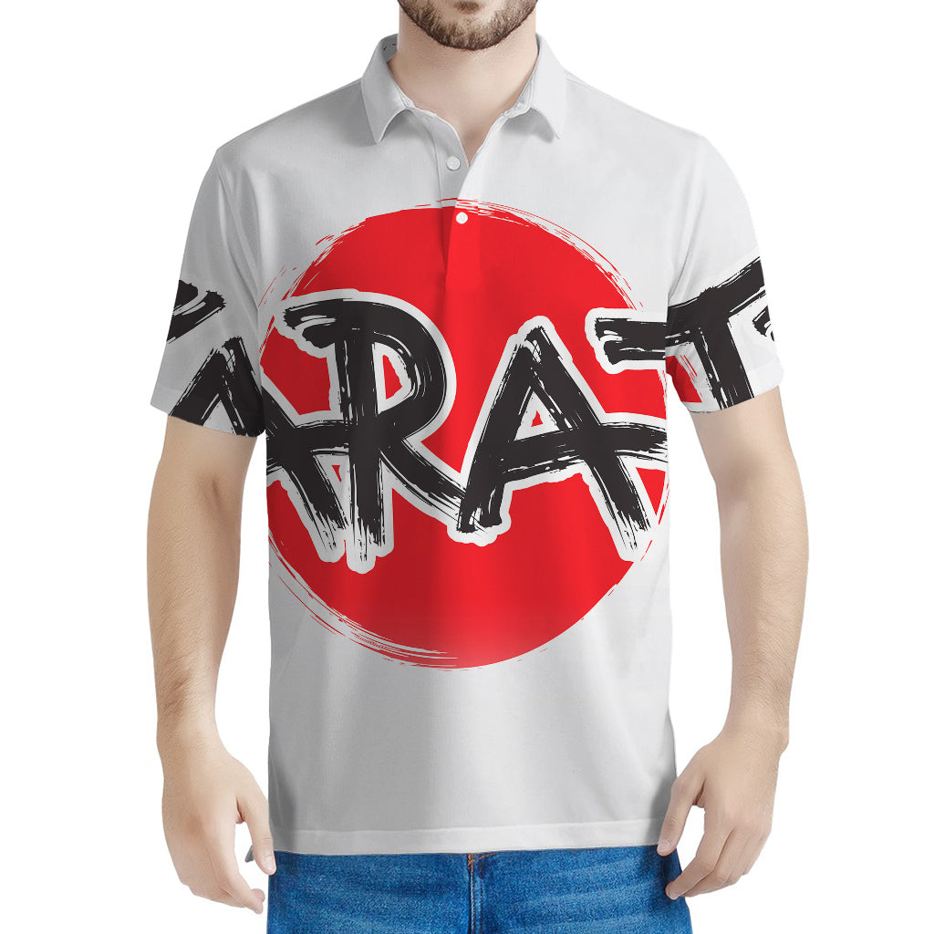 Karate Text Print Men's Polo Shirt