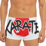 Karate Text Print Men's Short Boxer Briefs
