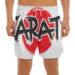 Karate Text Print Men's Split Running Shorts