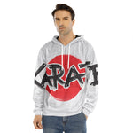 Karate Text Print Men's Velvet Pullover Hoodie