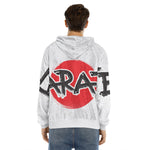 Karate Text Print Men's Velvet Pullover Hoodie