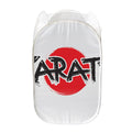 Karate Text Print Mesh Laundry Hamper