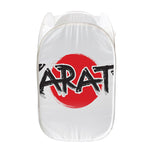 Karate Text Print Mesh Laundry Hamper