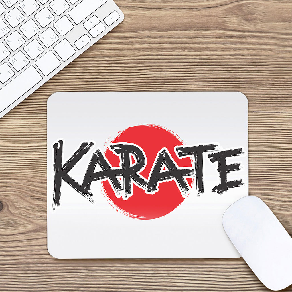 Karate Text Print Mouse Pad
