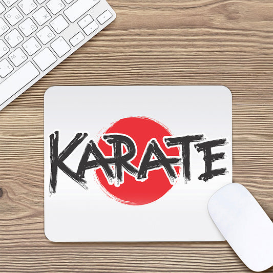 Karate Text Print Mouse Pad