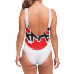 Karate Text Print One Piece Swimsuit