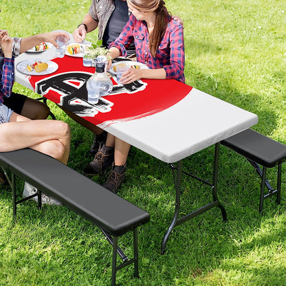 Karate Text Print Picnic Table Cover