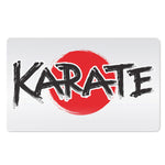 Karate Text Print Polyester Doormat