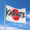 Karate Text Print Polyester Flag