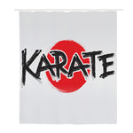 Karate Text Print Polyester Shower Curtain