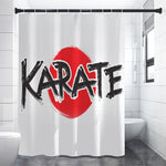 Karate Text Print Premium Shower Curtain