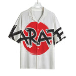 Karate Text Print Rayon Hawaiian Shirt