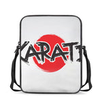 Karate Text Print Rectangular Crossbody Bag