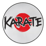 Karate Text Print Round Floor Mat