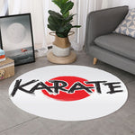 Karate Text Print Round Rug