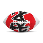 Karate Text Print Rugby Ball