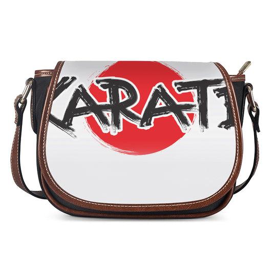 Karate Text Print Saddle Bag