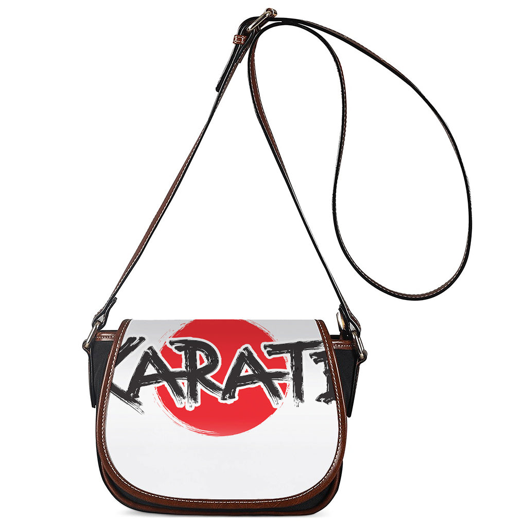 Karate Text Print Saddle Bag