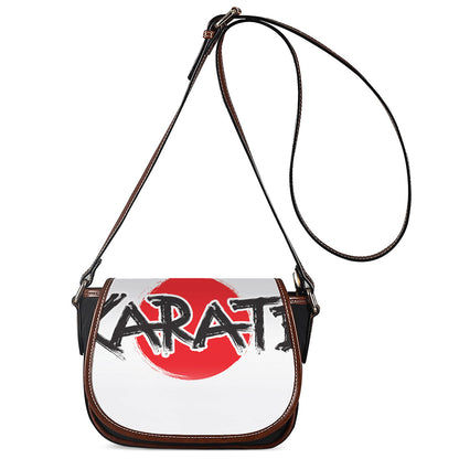 Karate Text Print Saddle Bag