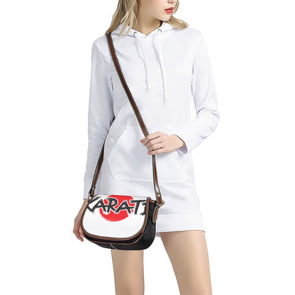 Karate Text Print Saddle Bag