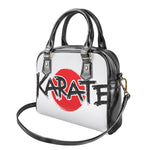 Karate Text Print Shoulder Handbag