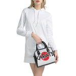 Karate Text Print Shoulder Handbag