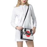 Karate Text Print Shoulder Handbag