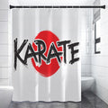 Karate Text Print Shower Curtain