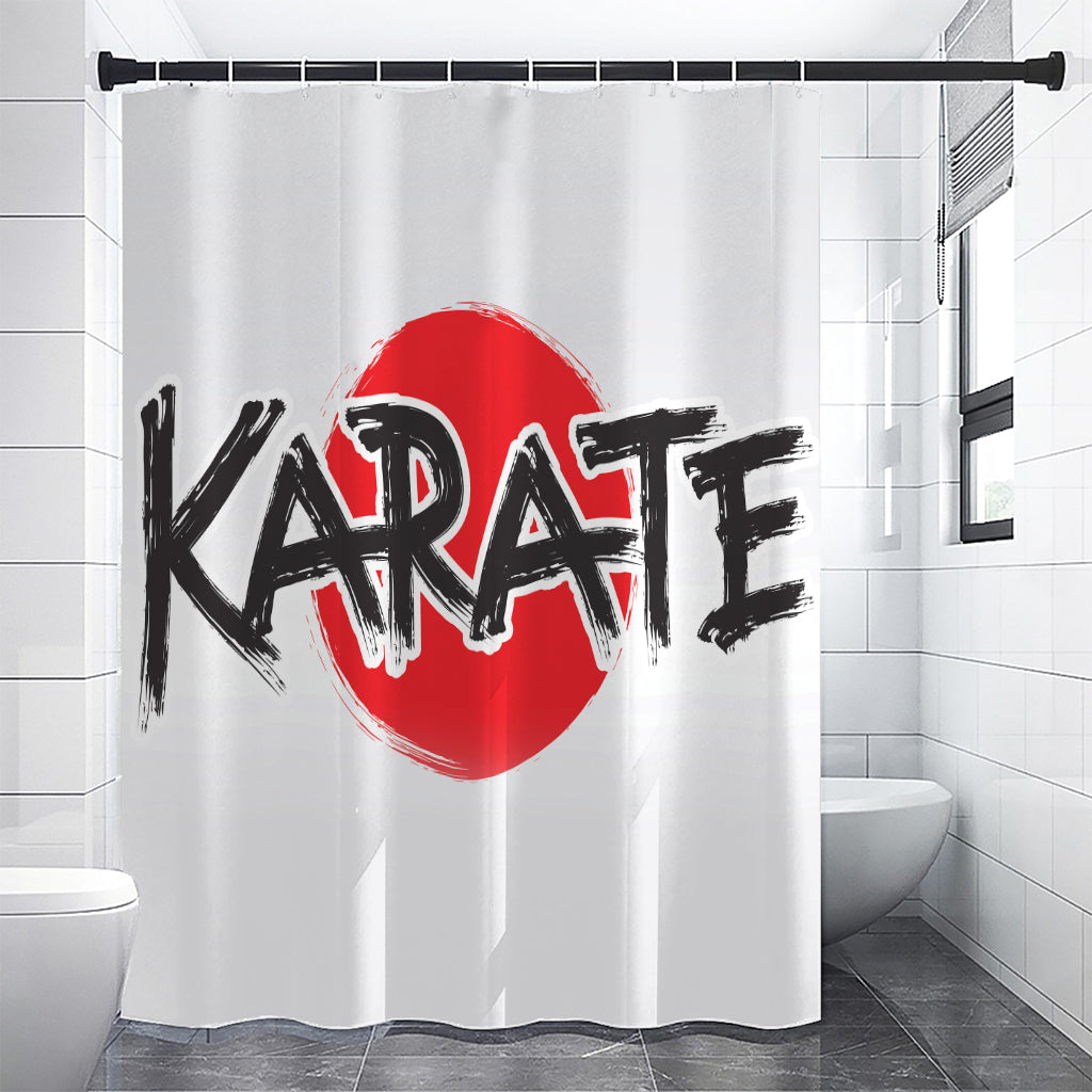 Karate Text Print Shower Curtain