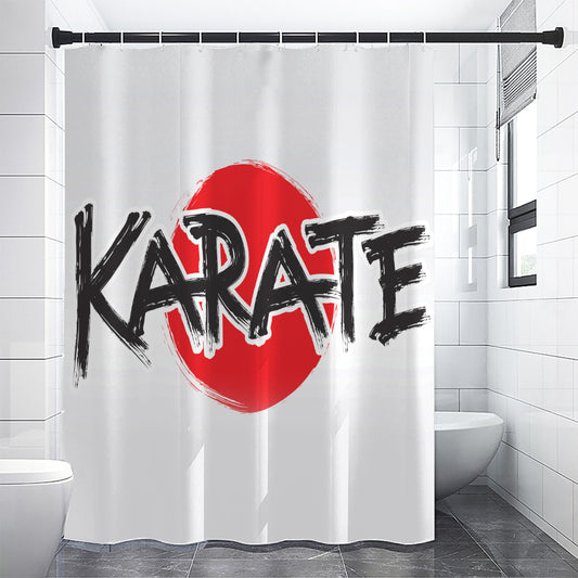 Karate Text Print Shower Curtain