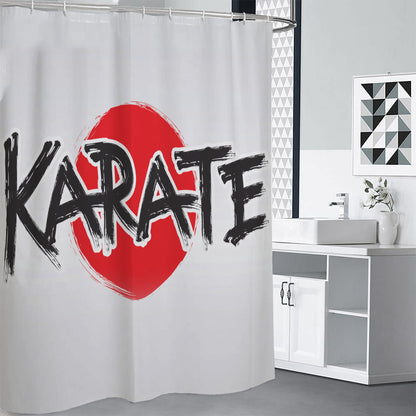 Karate Text Print Shower Curtain