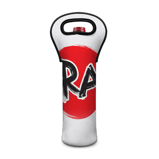 Karate Text Print Single Neoprene Wine Tote