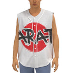 Karate Text Print Sleeveless Baseball Jersey