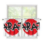 Karate Text Print Tier Curtains