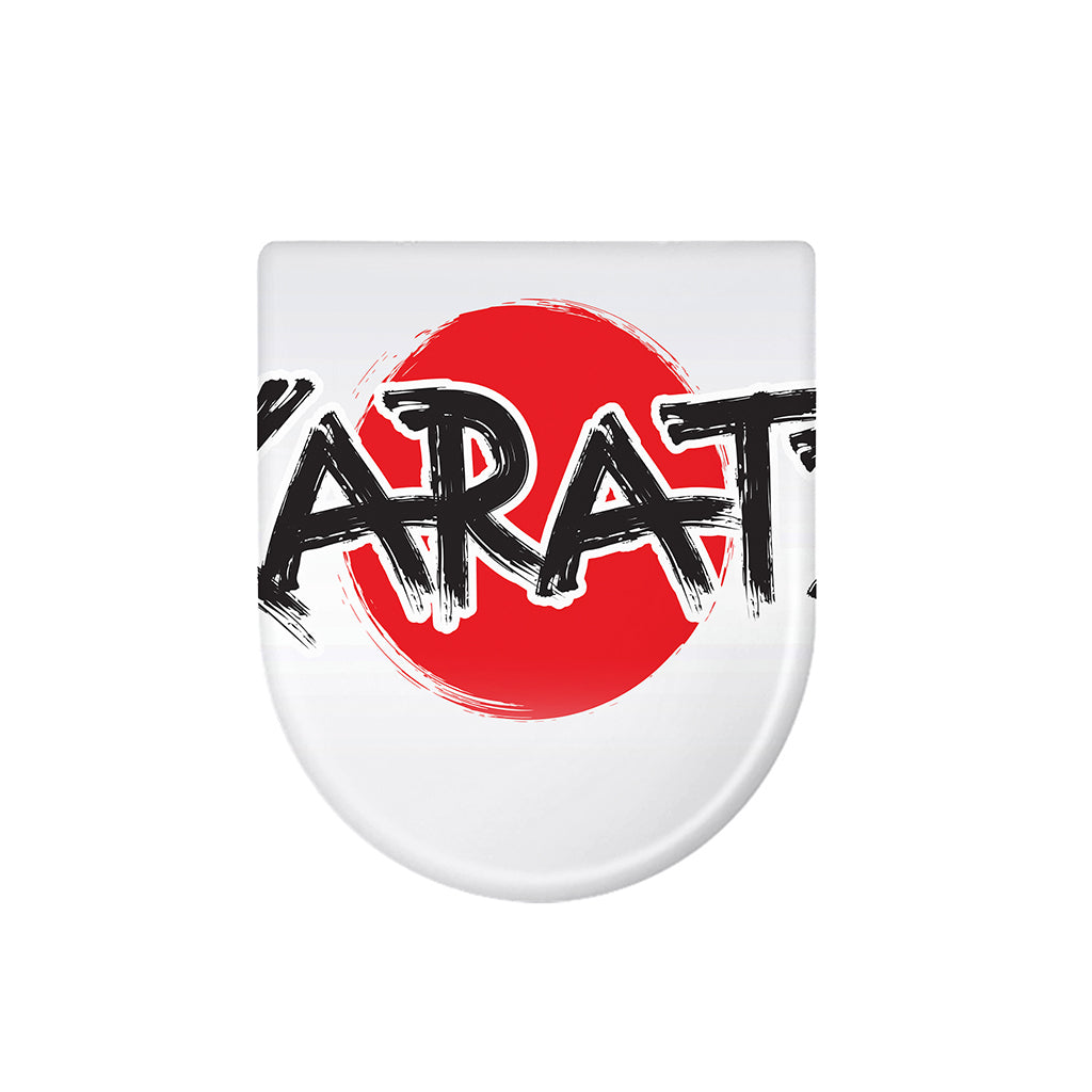 Karate Text Print Toilet Lid Cover