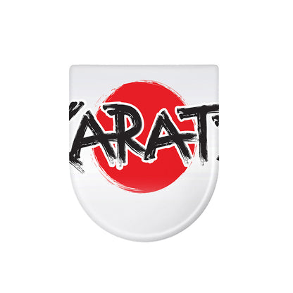 Karate Text Print Toilet Lid Cover