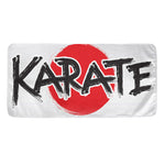 Karate Text Print Towel