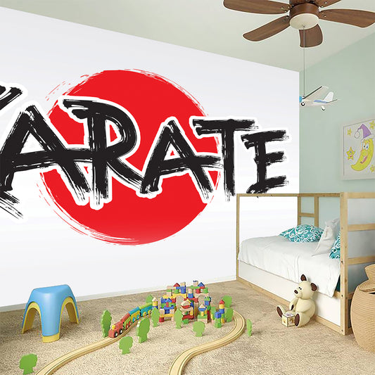 Karate Text Print Wall Sticker