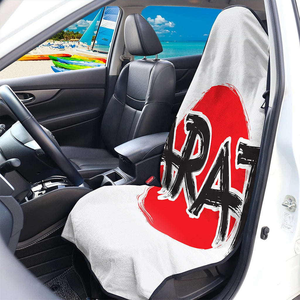 Karate Text Print Waterproof Car Seat Cover