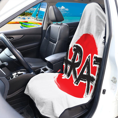 Karate Text Print Waterproof Car Seat Cover