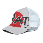 Karate Text Print White Mesh Trucker Cap