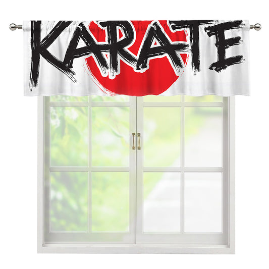Karate Text Print Window Valance