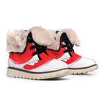 Karate Text Print Winter Boots