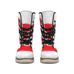 Karate Text Print Winter Boots