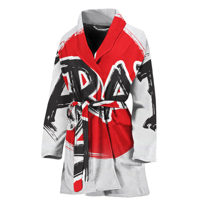 Karate Text Print Women's Bathrobe