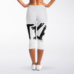 Karate Text Print Women's Capri Leggings